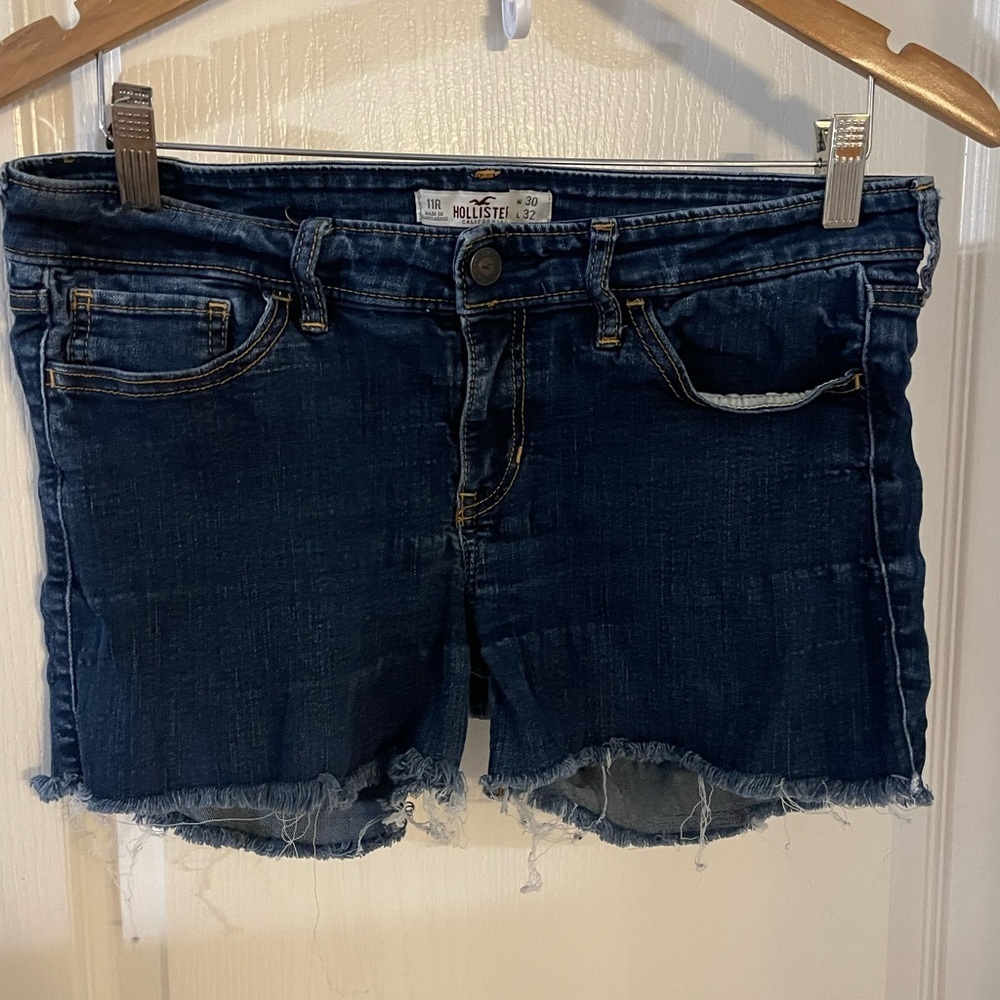 Hollister Dark Blue Jean Shorts